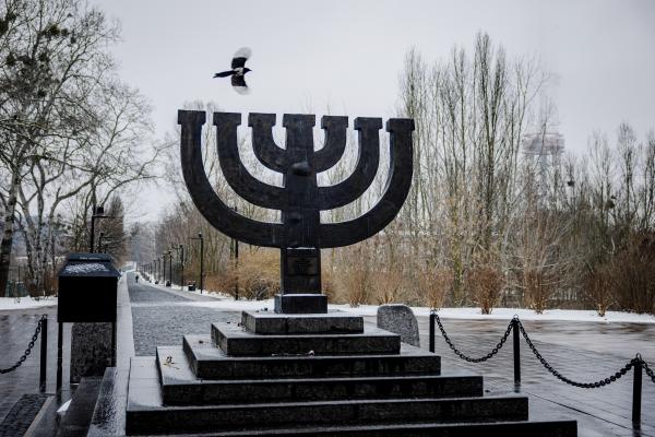 Vue du mémorial de Babi Yar à Kyiv, le 2 mars 2022. Dimitar Dilkoff - AFP