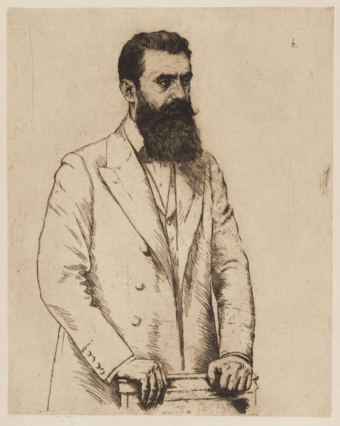 Hermann Struck, Portrait de Theodor Herzl, 1903